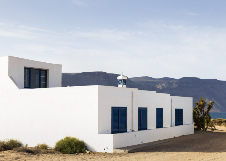 Casa blanca en La Graciosa