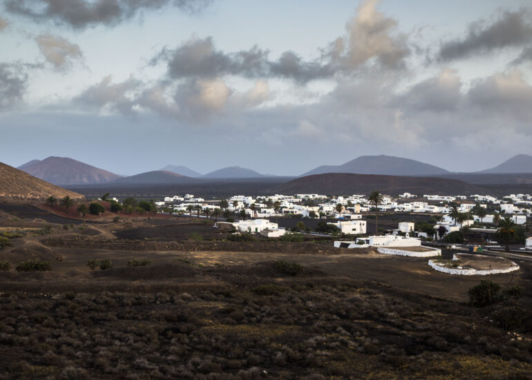 Vista del pueblo de Yaiza, Lanzarote